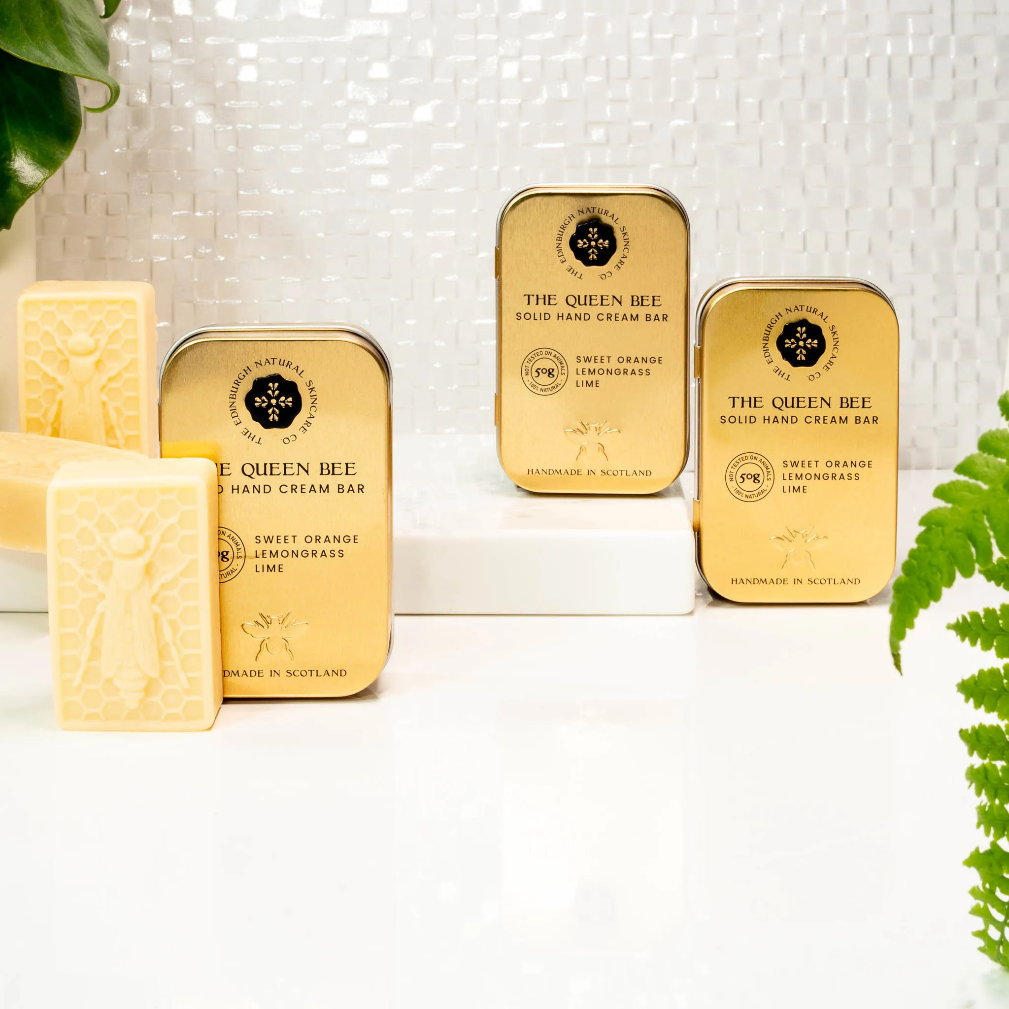 The Queen Bee Solid Hand Cream Bar  - 100% Natural Handmade in Scotland - The Edinburgh Natural Skincare Co.