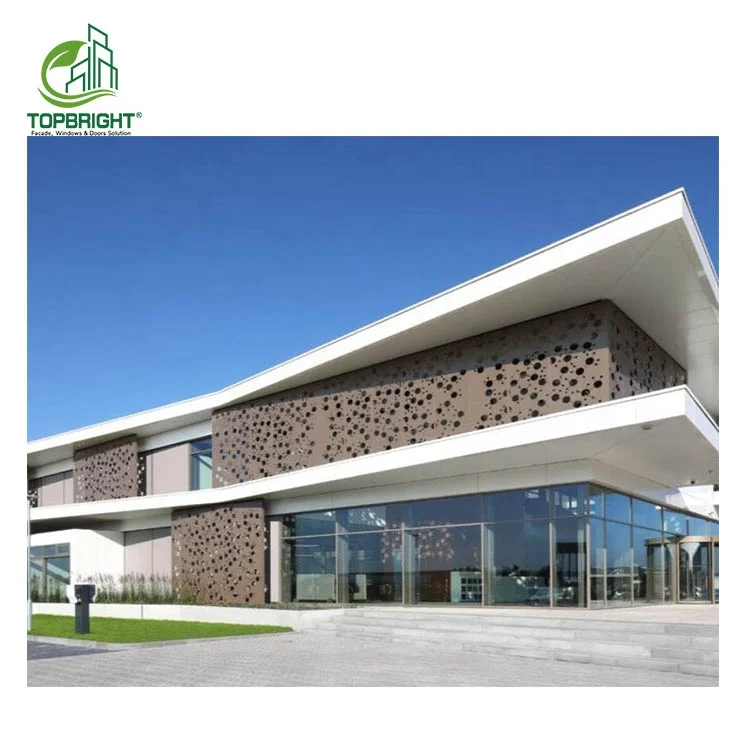 Building External Aluminum Cladding Perforated Wall Honey Comb Panels Aluminium Curtain Wall