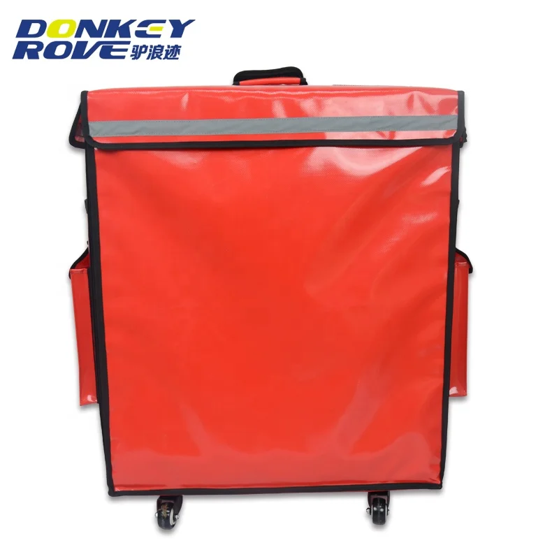 Aluminum foil inner 1680D outer material pizza thermal insulation delivery bag factory customized