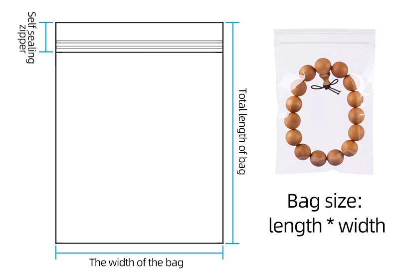 Transparent Plastic PVC Repeat Seal Storage Jewelry Bag Dustproof PVC Zipper Reusable Zip-Lock for Packaging Earrings Bracelets