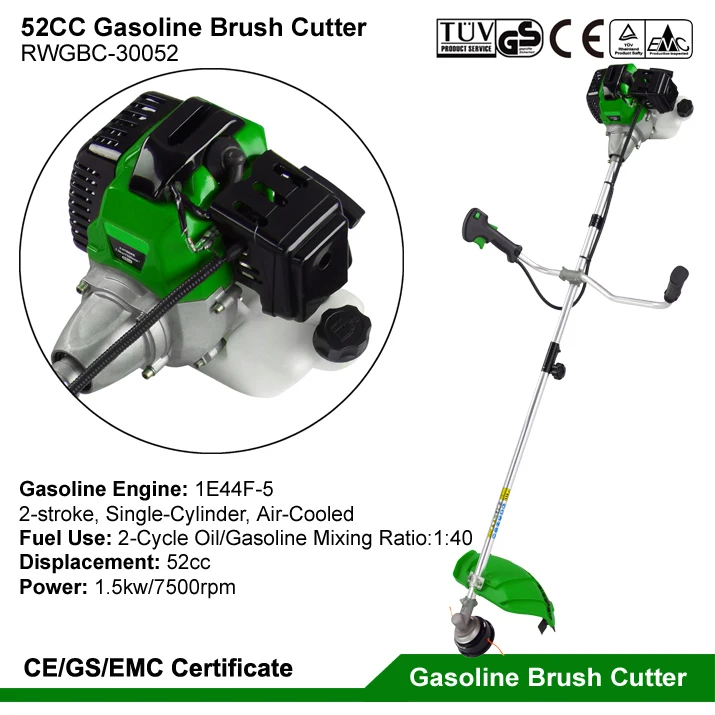 52CC Petrol Grass Cutter Cordless Gasoline Grass Trimmer Parts String Line Head With Blades Gas Brush Cutter Machine For Sale