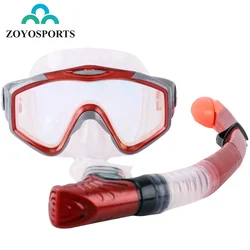 Zoyosports Manufacturers Spot Wholesale Tempered Glass Adult Sports Goggles Dry Snorkel Set Diving Mask