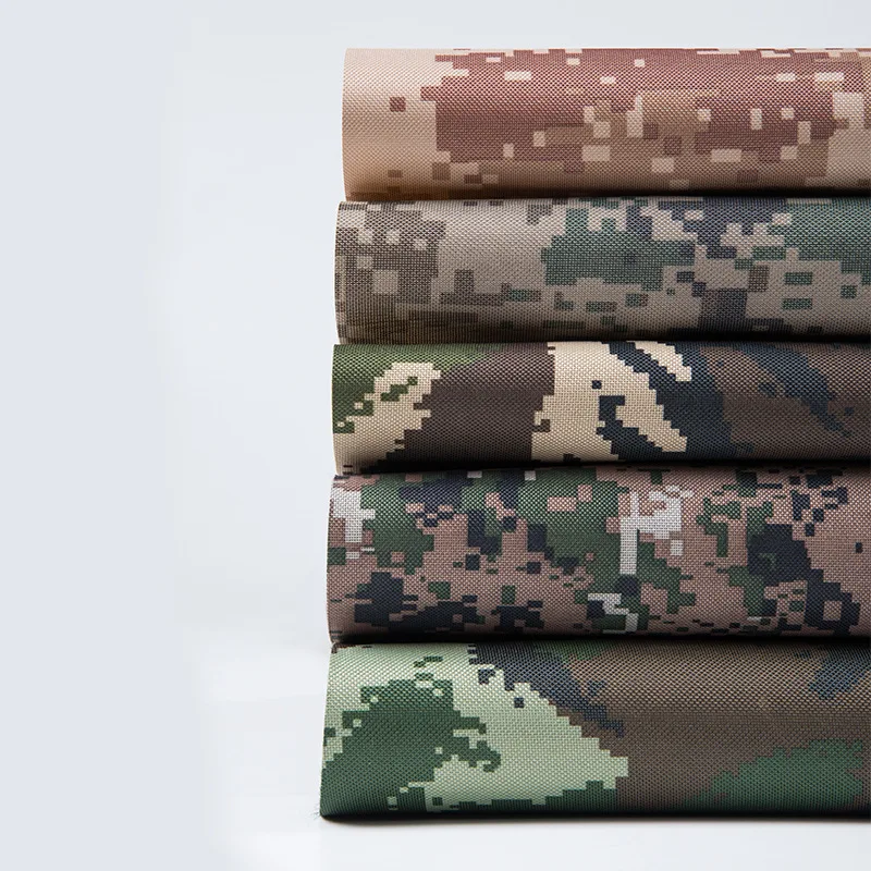 
600D PVC Coated 350gsm Printed Polyester Army Camouflage Ripstop Oxford Fabric For Tent Bag Backpack Luggage Tactical Vest Trap 