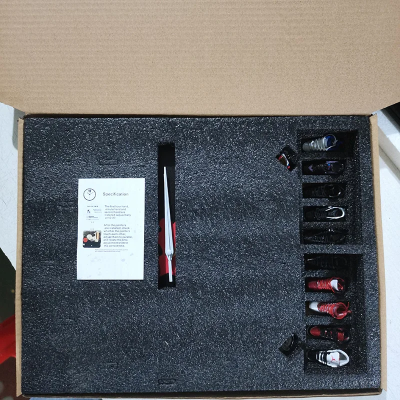 wholesale unique clock wall  home decor diy 3d AJ shoes nike dunk sneaker jordan wall clocks