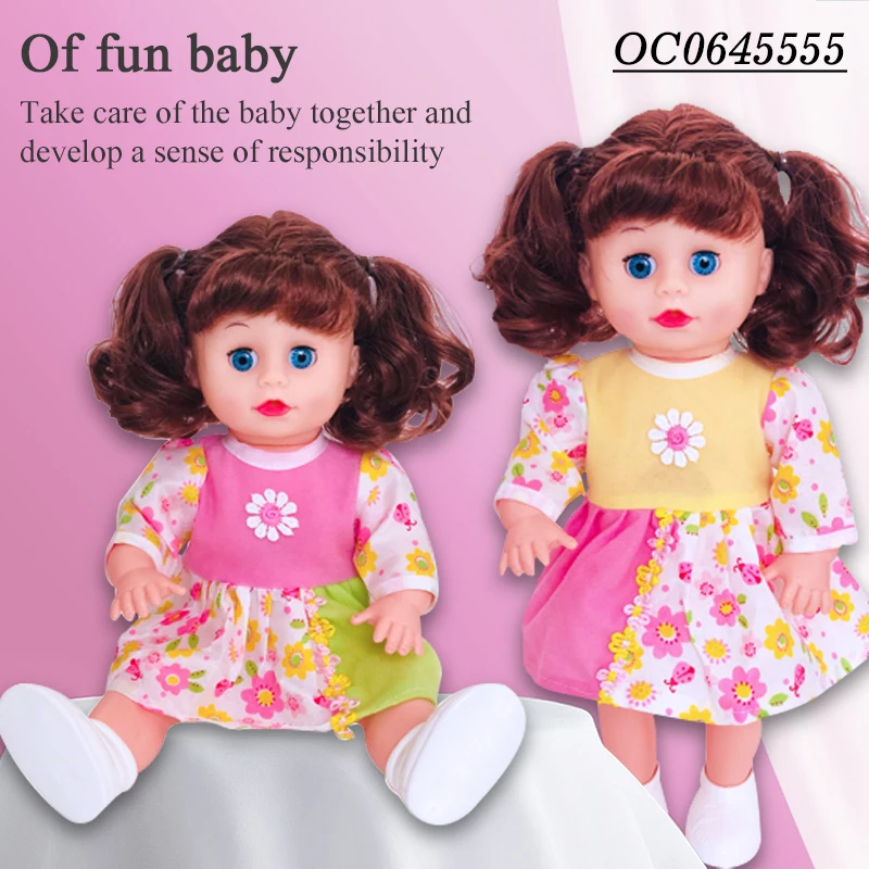 14 inch life size silicone dolls for girls lovely with music for sale