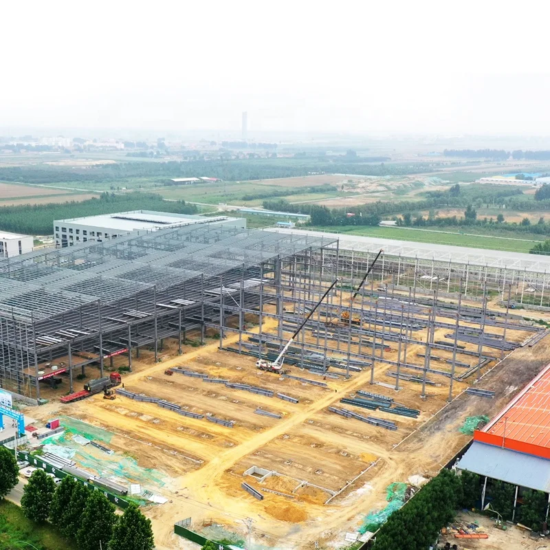 light metal building construction gable frame prefabricated industrial steel structure warehouse