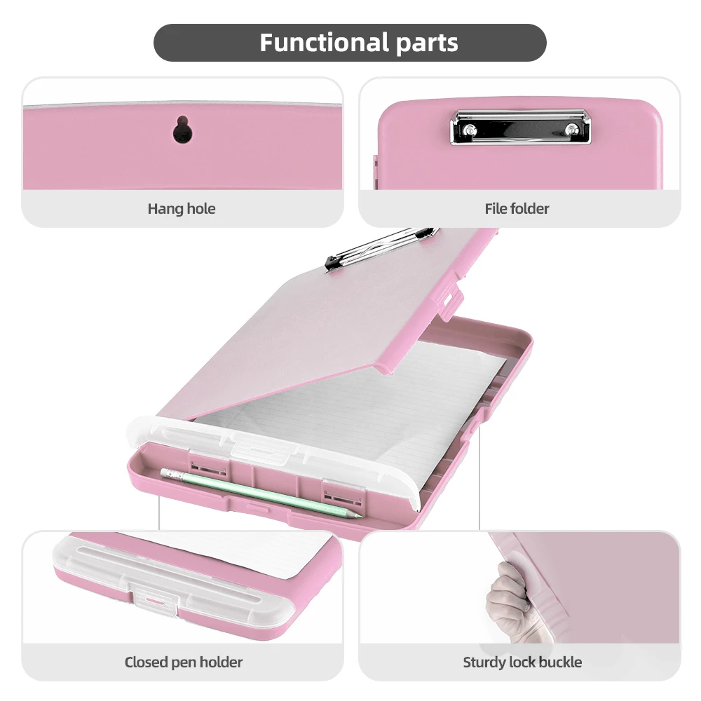 Foldable Nursing Clipboard Store Stationery Document Notebook Portable File Pockets Anatomy Clipboards Lever Arch File Clipboard
