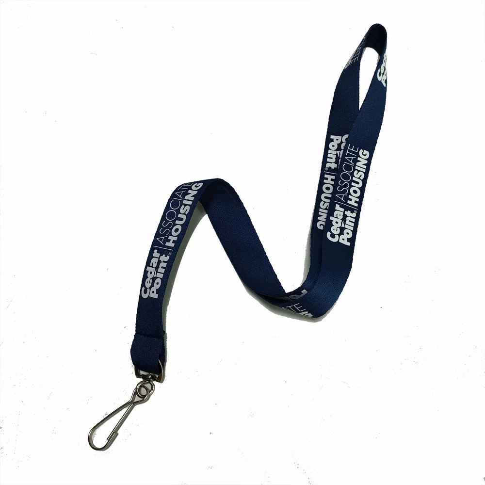 Wholesale personalized lanyard factory Polyester Neck Lanyard Silk Screen printing  Cheap Custom Design lanyards