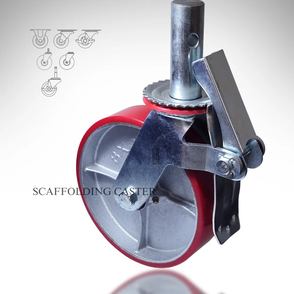 SQ castor  2024 hot sell Factory Price Heavy Duty Castor Wheels PU Industrial Castor Truckle  Swivel type