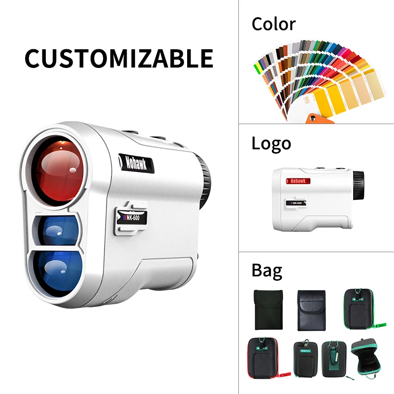 Nohawk Rechargeable Golf Rangefinder Distance Measuring with Flag Lock and Vibration  Range Finder