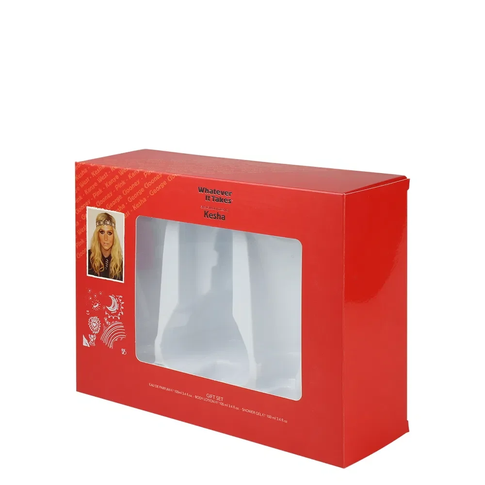 Custom Logo Printed Cardboard Paper Perfume Cosmetic Packaging Box with Window/Plastic Tray with Factory Price