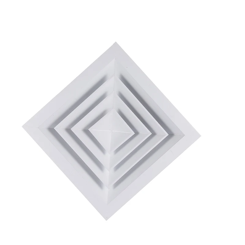 Hvac Aluminum Air Conditioner Vent Square Ceiling Air Diffuser Grille For Ventilation System
