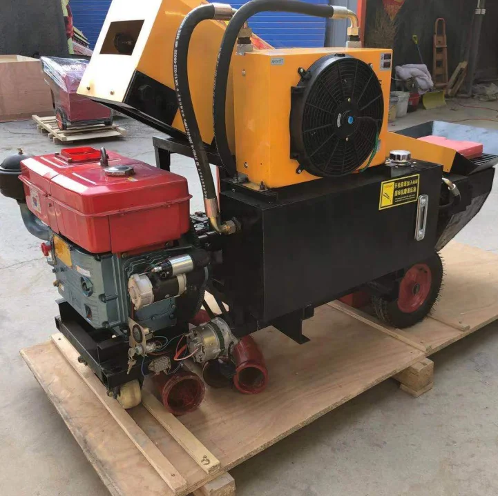 Good Quality Portable Small Cement Mortar Pump 7m3 H Diesel Concrete Pump Small Size Diesel Concrete Pump