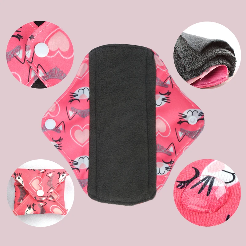 Time-Limited Event Ready Stock Eco Friendly Sanitary Pads Bamboo Cotton Charcoal Import Sanitary Napkins Panty Liner For Women