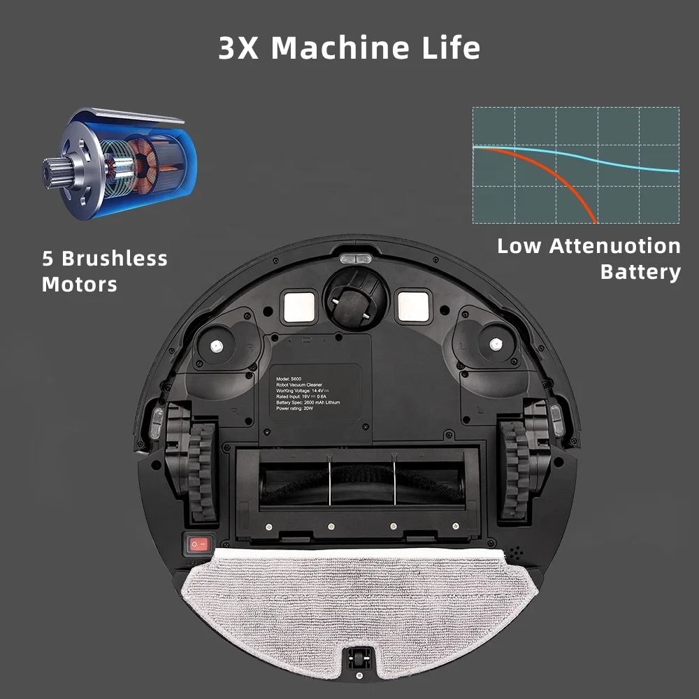 Wholesale Robotic Automatic Mop Robot Vacuum Cleaner with WiFi 2 in 1 Vacuum and Mop Performance Similar Laser Robot Vacuum