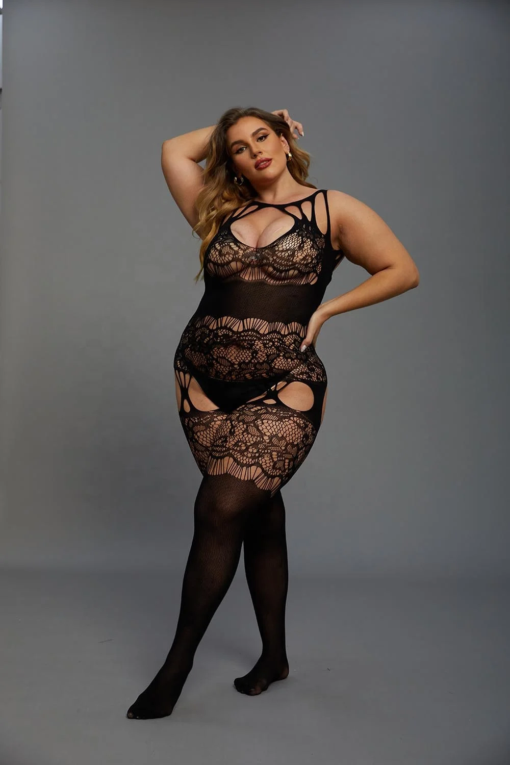 VAQUA Factory supply Best sale women bodystocking plus size queensize bodysuit