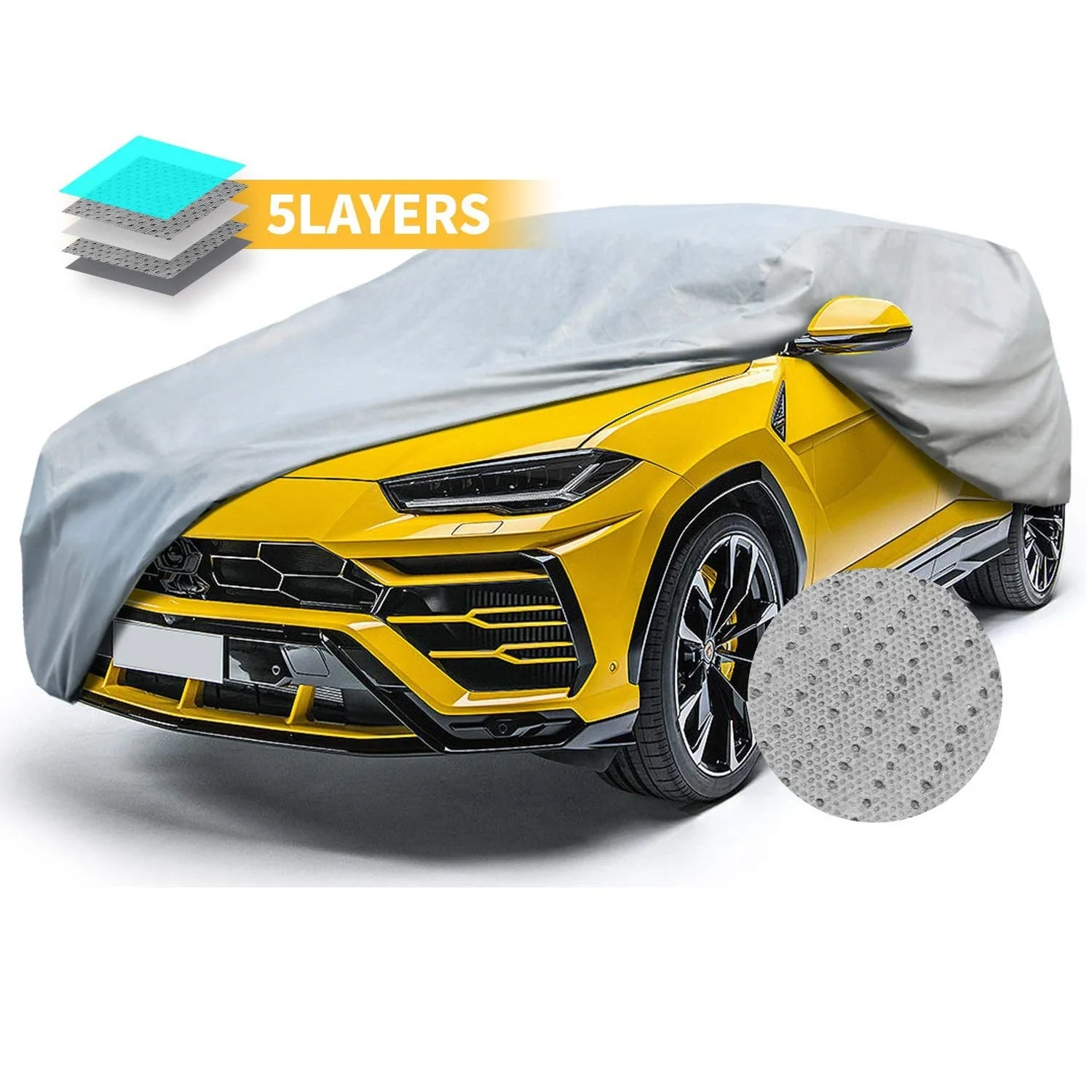Универсальный складной Открытый серый чехол для автомобиля suv пылезащитный Защита от солнца и снега 6 слоев на