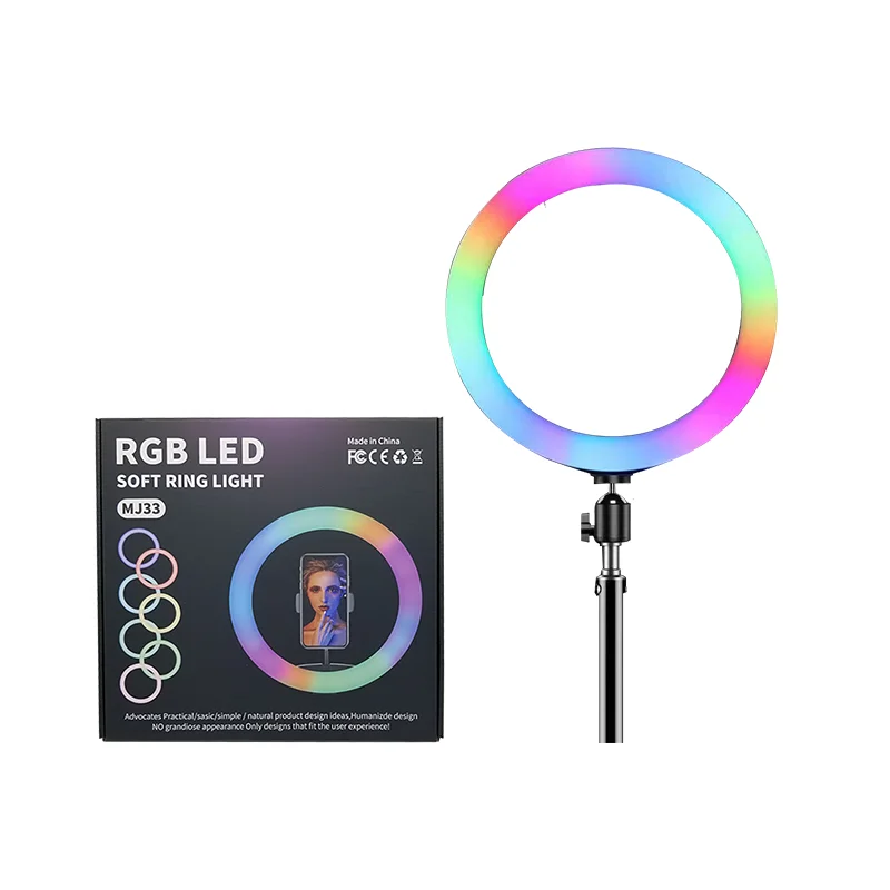 
10 Inch RGB Led Ring Light Stand Photography Studio Cosmetic Selfie Lamp Ring Light with Tripods 