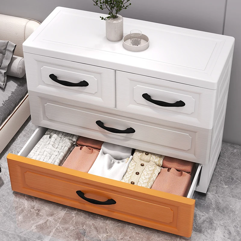 78 CM Multi-function drawer type storage cabinet Household Nightstand multi-layer plastic room domestic bedroom storage cabinet