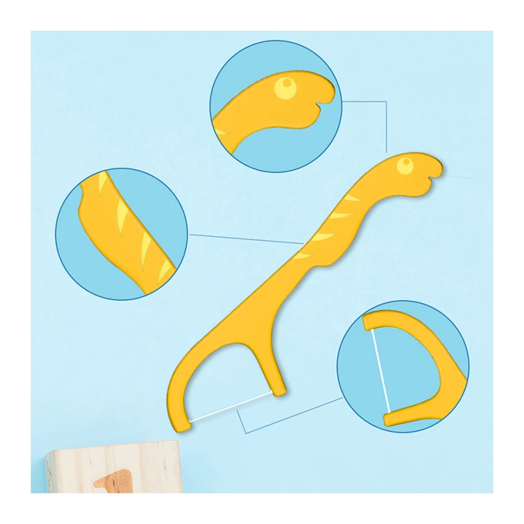 TC0025 Zogear 58pcs Children Cartoon Dental Floss Toothpick Stick