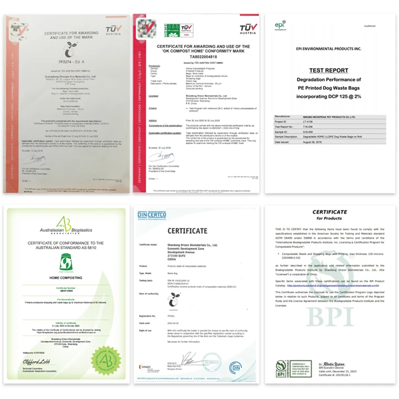 Personalized Custom Scented Pink Heavy Duty Compostable Corn Starch Rolls Pop Excrement Poo Waste Garbage Bags Pet Dog Poop Bag