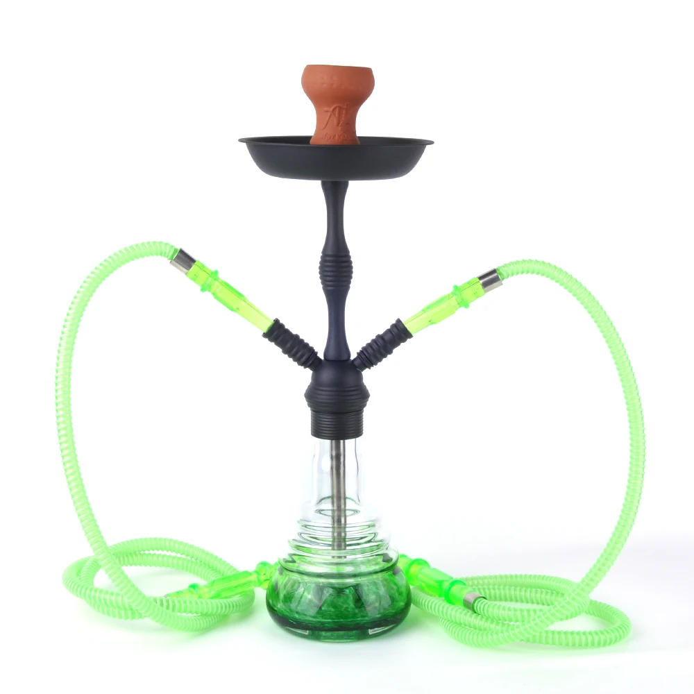 Quick Shipping Custom Modern  Deep Blue Red  Hookah Set Acrylic Tripod Glass Style Hookah Shisha With Tray