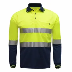 XIAKE High visibility Clothing Hi Vis Polo T-shirts Reflective Safety Security Work Construction Shirts