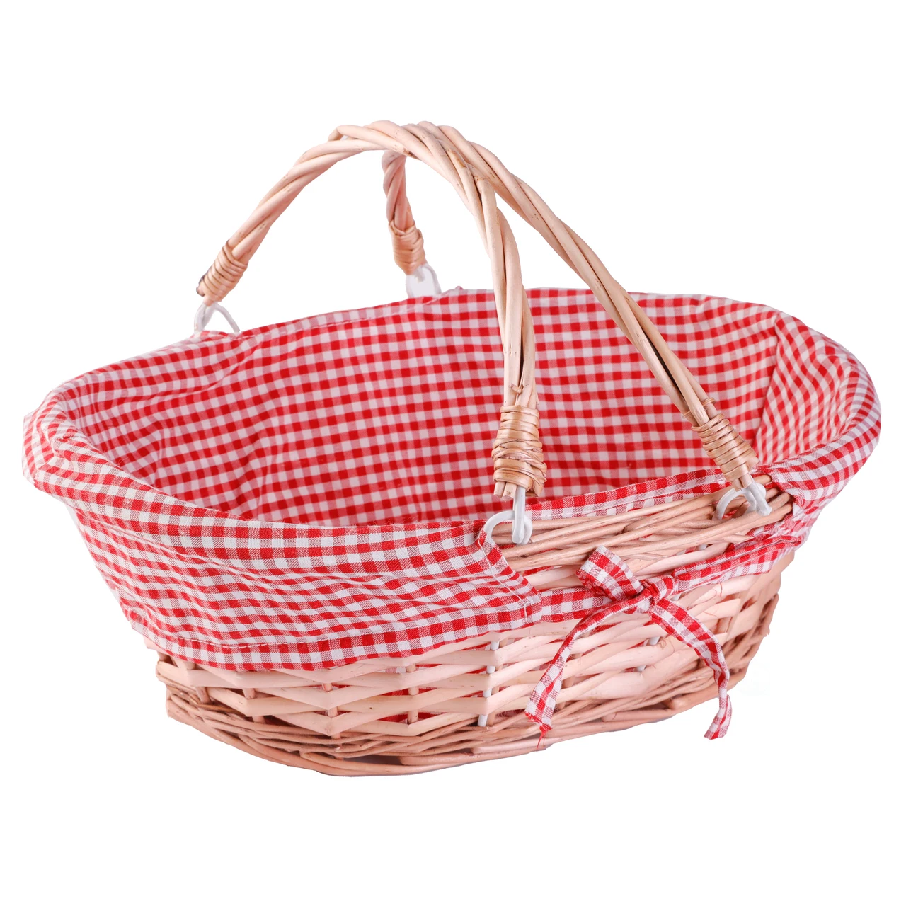 Oval Shape Double Drop Down Handles Willow Easter Basket