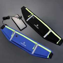 Wholesale Custom Logo Running Belt Waist Packs High Quality Waist Bag With 3- Zipper Pockets Hands-Free Running Belt for Sports