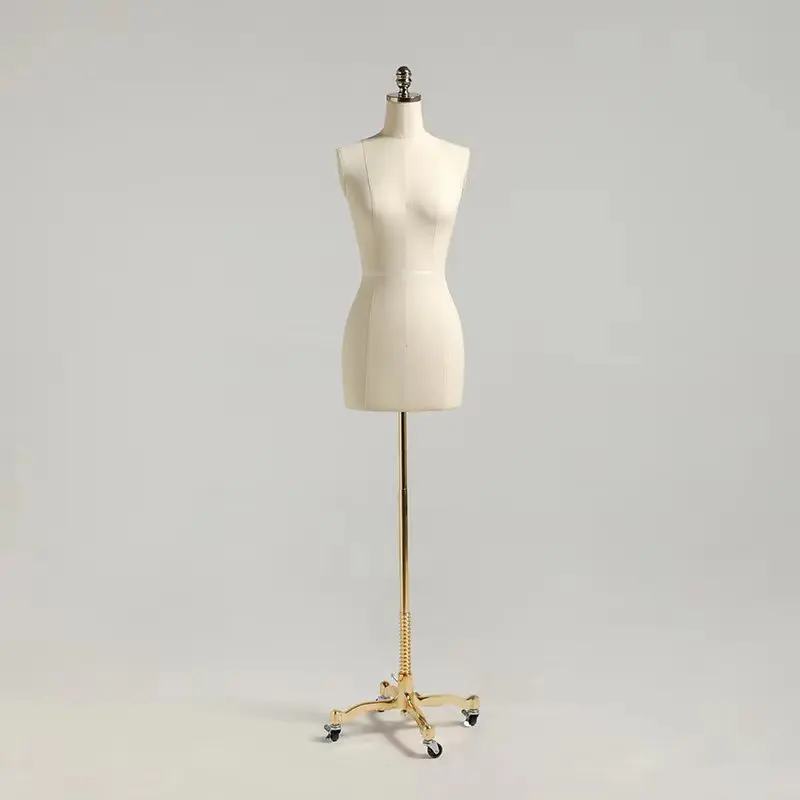Adjustable Linen Half High Quality Fabric Dress Form Sewing Female Torso Tailor Mannequin