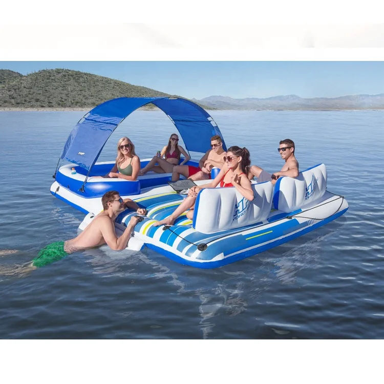 Супер Большой Плавающий остров утолщенный солнцезащитный дренаж верхняя кровать дорожное оборудование