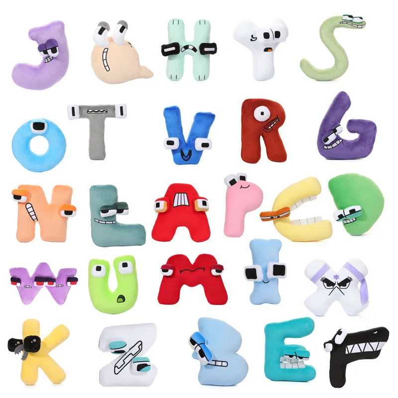 Cartoon Alphabet Plushies Cute Baby Educational Soft Toys Stuffed Animal Alphabet Letter Plush Toys Cuddly Toys