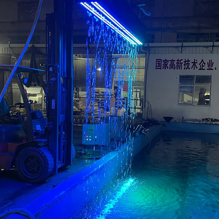 Free Design Indoor Water Feature LED Color Water Curtain Rain Curtain Fountain Stainless Steel Water Curtain