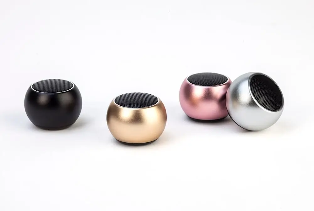 Горячая Распродажа металлический шарик bluetooth-динамик стереозвук сабвуфер мини-динамик