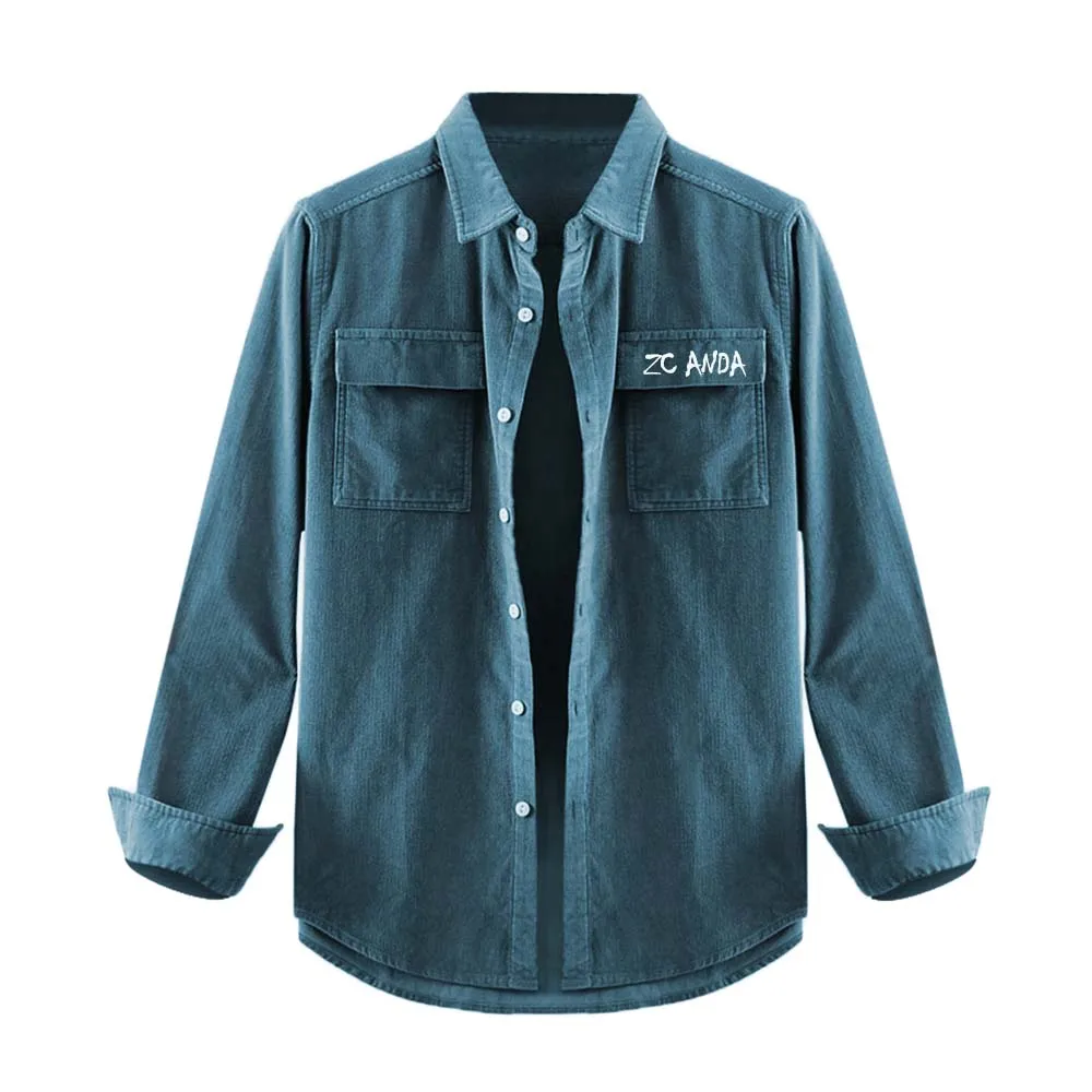 Work uniform shirts for men fashion long sleeve man cowboy OEM service men cotton denim shirt