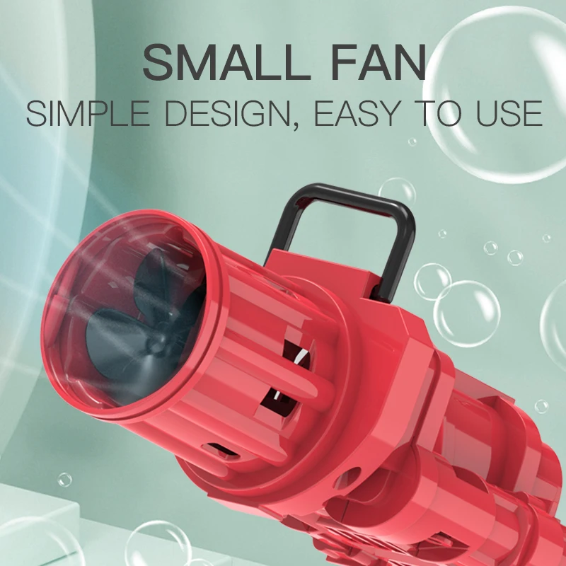 8-Hole Huge Automatic Bubble Gatling Gun Toys Summer Outdoor Electric Soap Blower Machine For KidsBub