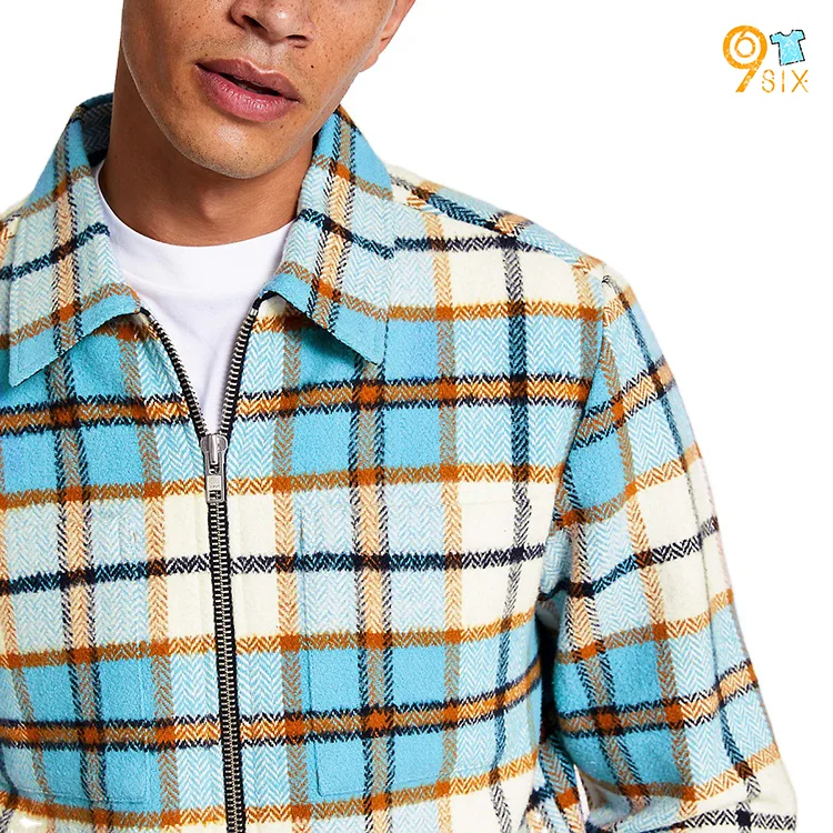 Wholesale Custom Hot Sale Long Sleeve Jackets For Men Outdoor Winter Plaid Jackets