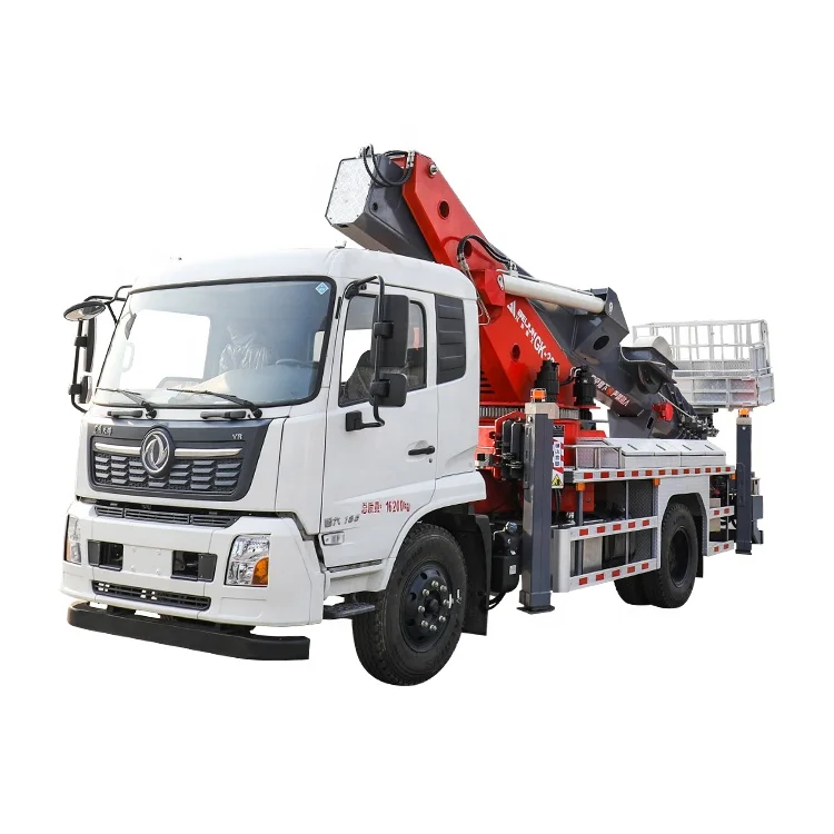 BEIJUN New  GK28 30 46 Telescopic Boom Skylift Aerial Platform Double Hydraulic Cylinder Manlift High Altitude Operation Truck