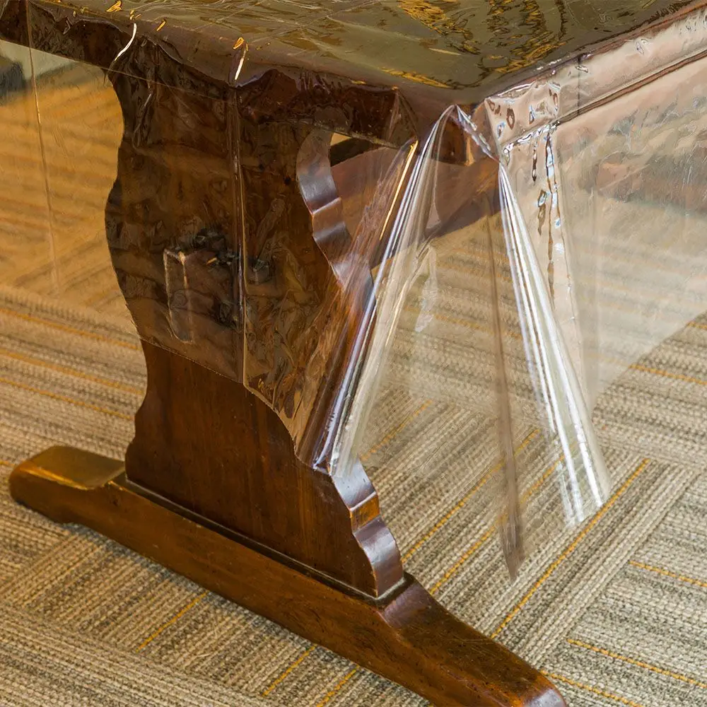 Soft Glass Flexible Tablecloth Table Transparent Floor Mat Table Protector Cover Pvc Cloth