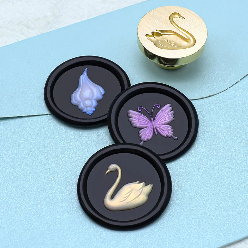 Hot Sells 3D Simple Cartoon Series Panda Toast Mushroom Swan Wax Seal Stamp Head