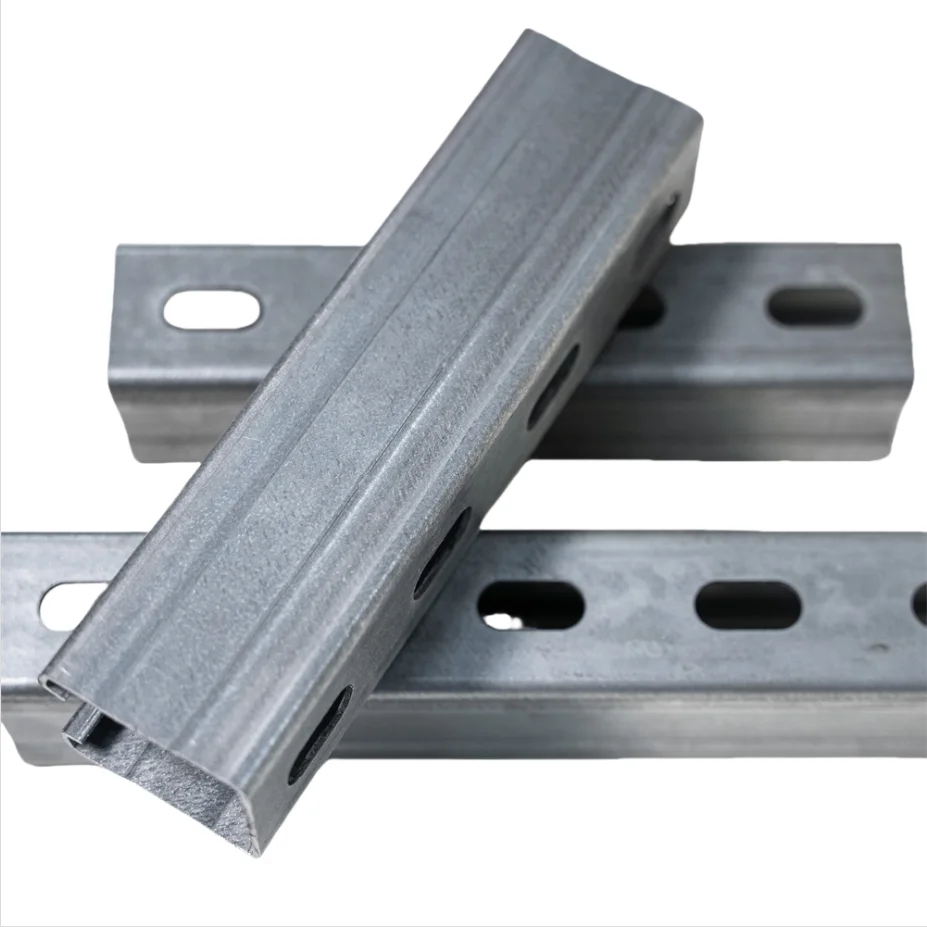 S350GD Solar Rail Galvanized Steel Bracket C U Profiles China Steel Unistrut Steel Strut Channels