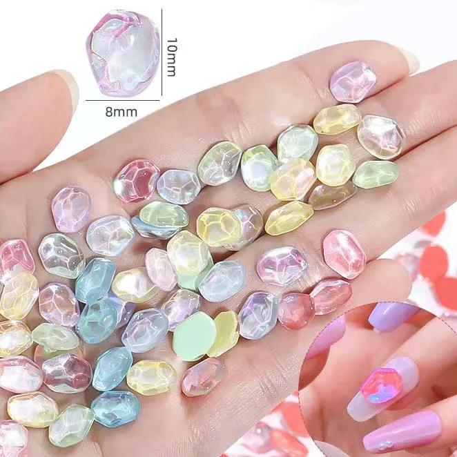 Professional Manicure Rhinestones Decorations Crystals Aurora Glass Fake Nail Stone
