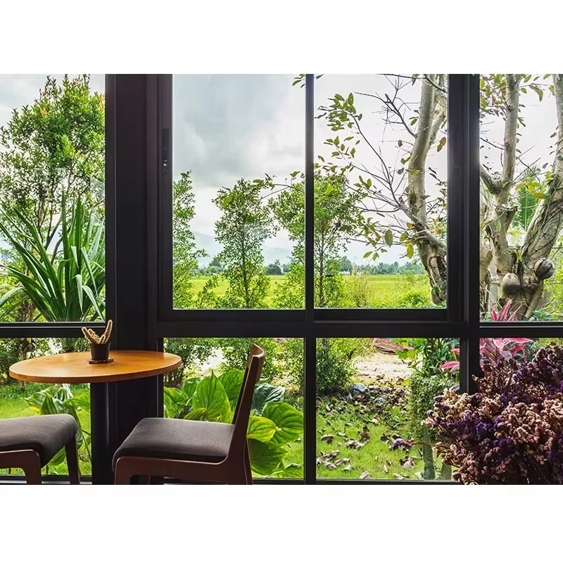 Modern Sliding Windows and Doors Aluminium Alloy & PVC House Designs with Grill Design Glass Window