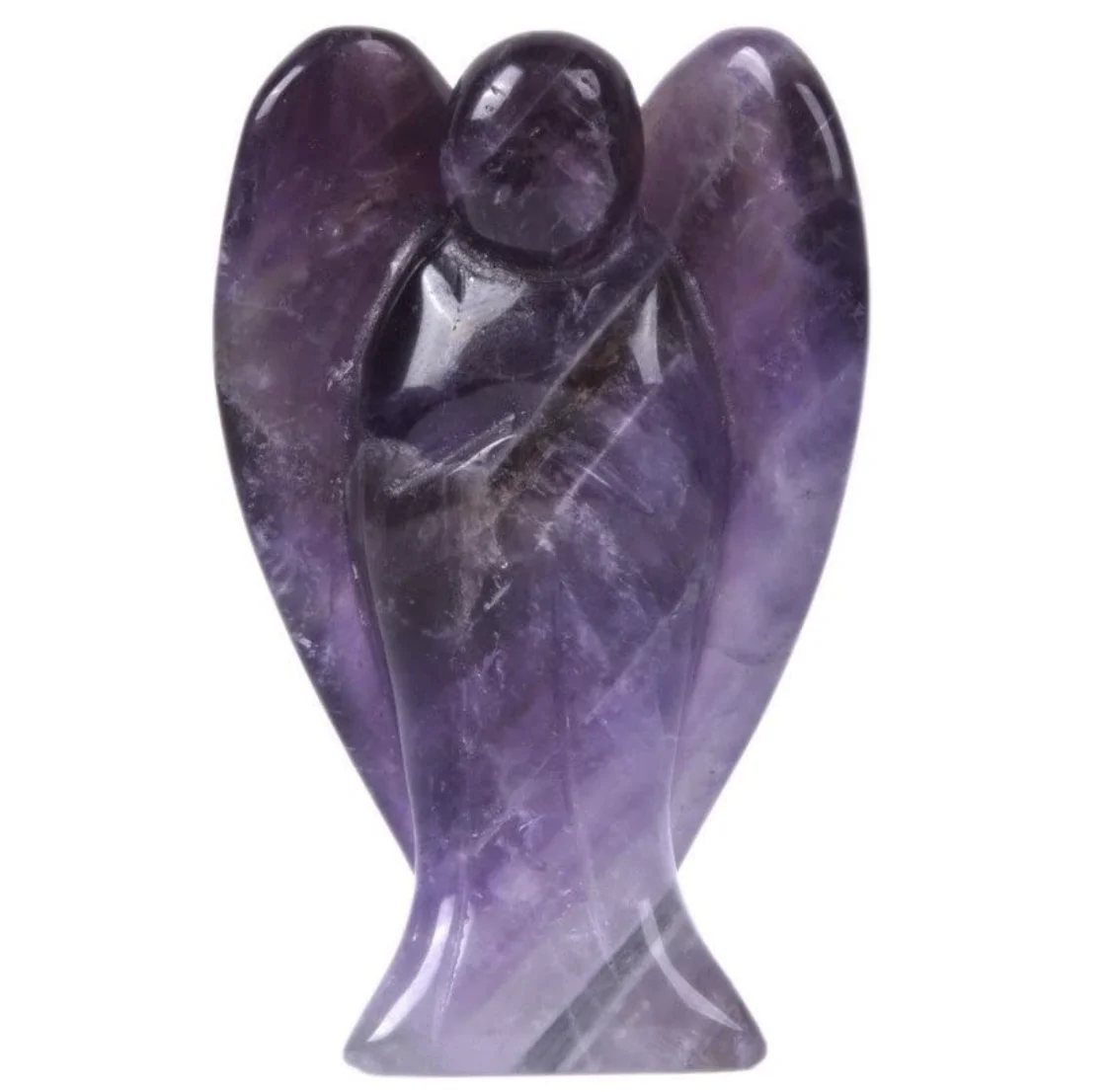 Quartz Gemstone Peace Angel Pocket Guardian Angel Healing Statue