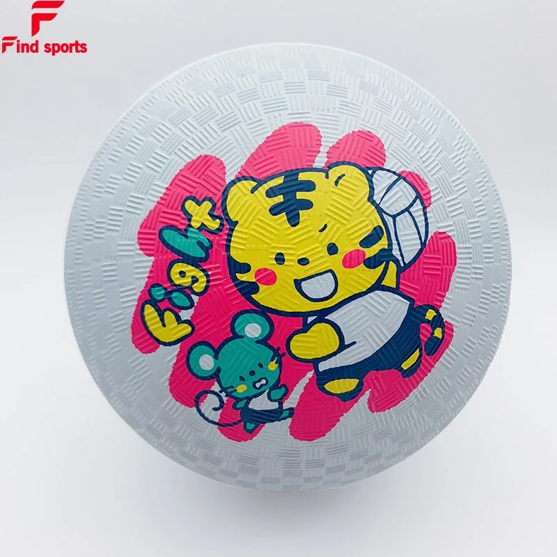 Kindergarten 7 Inch rubber soft ball Custom Colorful Inflatable Playground Ball For Kids