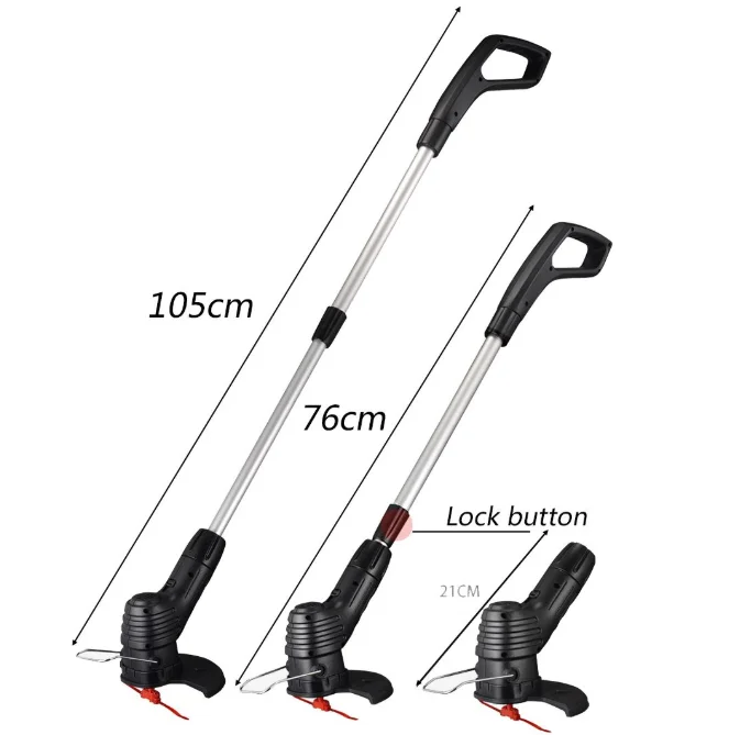 18000rpm Electric Lawn Mower Wireless Lawnmower Grass Trimmer Outdoor Retractable With Battery Charger Grass Cutter Garden Tools