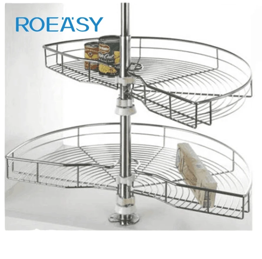 Revolve Chrome Plate Wire Storage Basket Pull Out Drawer Hardware Metal Kitchen Wall Cabinets Modern Drawer Slide Steel 2 Years