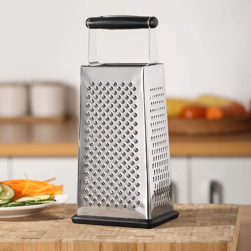 Stainless Steel Four Sided Gourd Planer Kitchen Household Peeler Multi-purpose Cheese Shavings Grinding Shredder