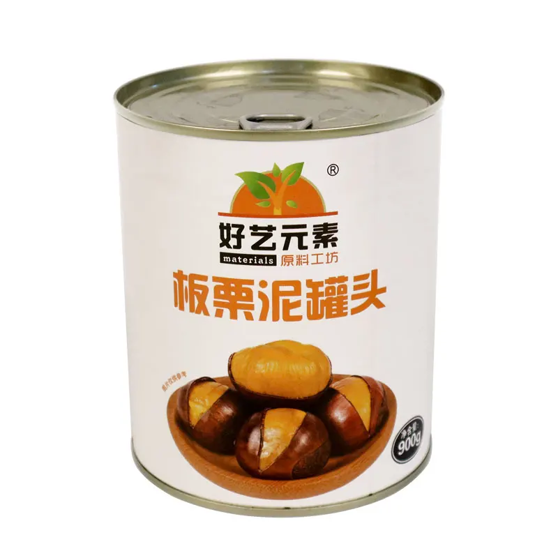 Canned chestnut puree 900g instant canned chestnut chestnut paste baked dessert for milk tea shop