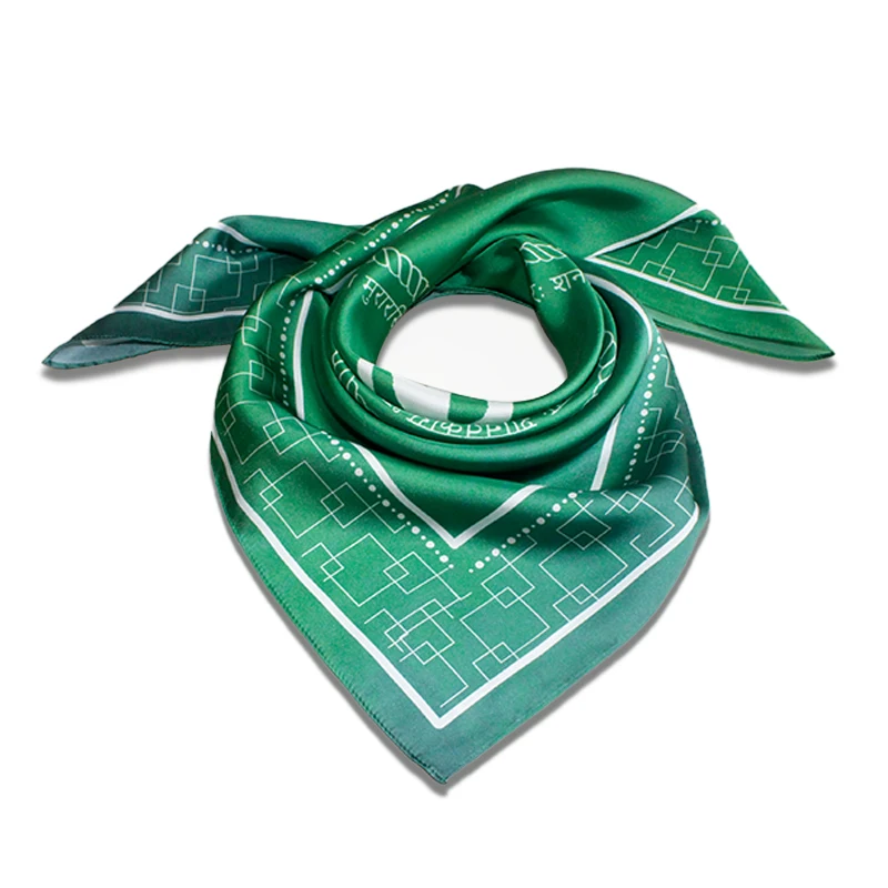 Promotional fashion custom made hair silk bandanas scarf